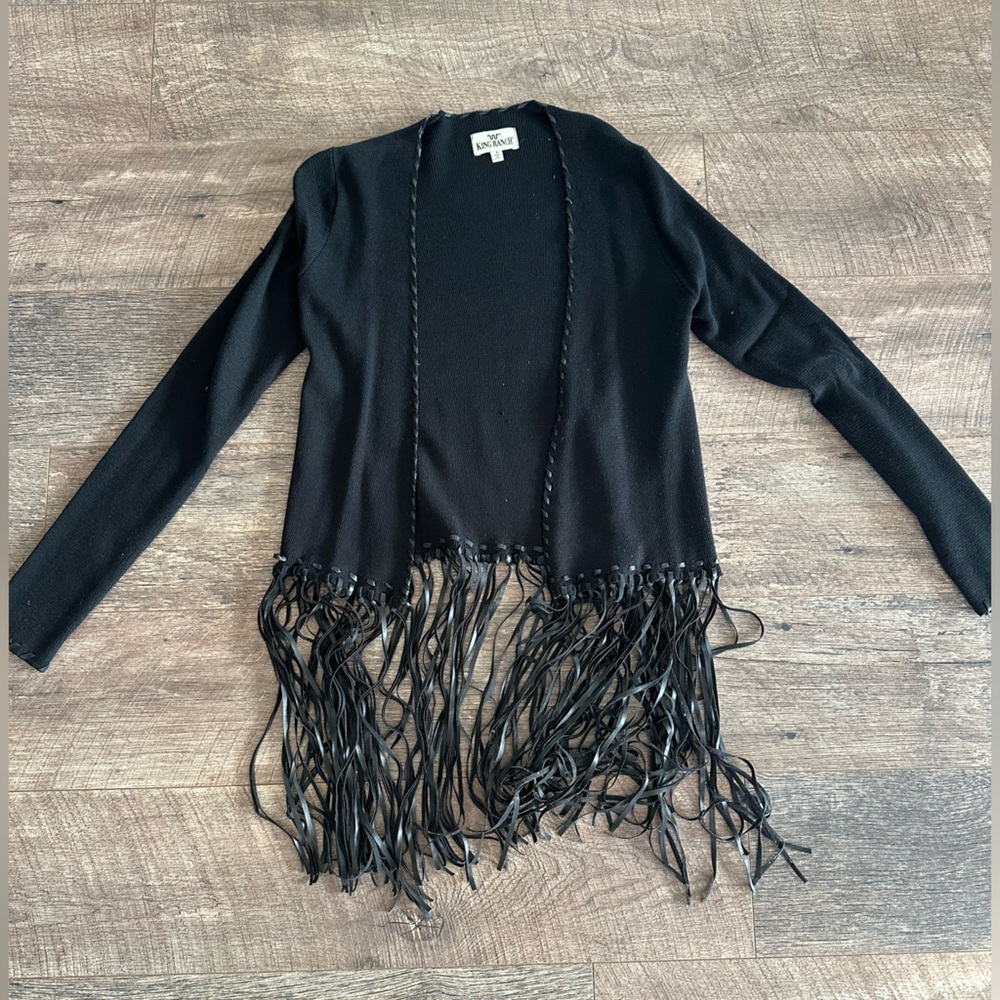 Black Fringe Sweater